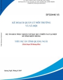 Báo cáo Kế hoạch quản lý môi trường và xã hội: Dự án khắc phục khẩn cấp hậu quả thiên tai tại một số tỉnh miền Trung - Tiểu dự án tỉnh Quảng Ngãi