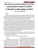 Hiện đại hóa quy trình tự động xử lý dữ liệu trong Tổng điều tra dân số năm 2010 và Tổng điều tra Nông nghiệp năm 2013