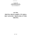 Giáo trình Phương pháp nghiên cứu khoa học giáo dục địa lý trong nhà trường: Phần 1 - PGS.TS. Nguyễn Đức Vũ