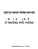 Dạy học địa lý - Một số vấn đề ở trường phổ thông: Phần 1