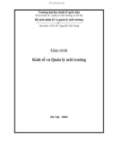 Giáo trình Kinh tế và Quản lý môi trường - PGS.TS. Nguyễn Thế Chinh