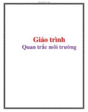 Giáo trình về Quan trắc môi trường