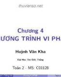 Bài giảng Toán 2: Chương 4 - ThS. Huỳnh Văn Kha