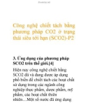 Công nghệ chiết tách bằng phương pháp CO2 ở trạng thái siêu tới hạn-p2