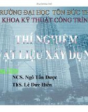 Bài giảng Thí nghiệm Vật liệu xây dựng - ĐH Tôn Đức Thắng