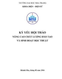 Kỷ yếu Hội thảo: Nâng cao chất lượng đào tạo và sinh hoạt học thuật khoa Điện - Điện tử