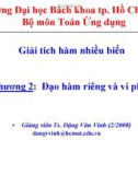 Bài giảng Giải tích hàm nhiều biến: Chương 2 - TS. Đặng Văn Vinh (P1)