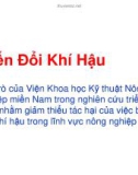 Bài giảng Biến đổi khí hậu - Viện Khoa học Kỹ thuật Nông nghiệp miền Nam