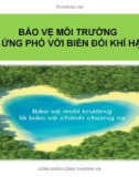 Bài giảng Bảo vệ môi trường và ứng phó với biến đổi khí hậu