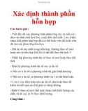 Xác định thành phần hỗn hợp