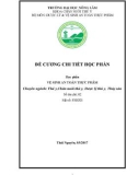 Đề cương chi tiết học phần: Vệ sinh an toàn thực phẩm