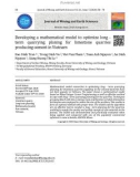 Phát triển mô hình toán lập kế hoạch khai thác dài hạn tối ưu cho các mỏ đá vôi xi măng ở Việt Nam