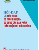 Thế nào là người tiêu dùng có trách nhiệm - Sử dụng các sản phẩm thân thiện với môi trường: Phần 1