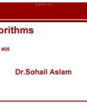 Lecture Design and Analysis of Algorithms: Lecture 5 - Dr. Sohail Aslam