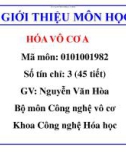 Bài giảng Hóa vô cơ A: Chương 0 - Nguyễn Văn Hòa