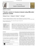 Vibration analysis of structural elements using differential quadrature method