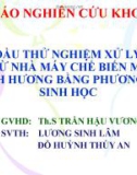 Báo cáo: Bước đầu thử nghiệm xử lý nước thải từ nhà máy chế biến mủ cao su linh hương bằng phương pháp sinh học