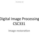 Lecture Digital image processing - Lecture 19: Image restoration