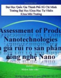 Báo cáo Đánh giá rủi ro sản phẩm của công nghệ nano - ĐH KHTN