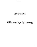 Giáo trình Giáo dục học đại cương