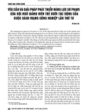 Yêu cầu và giải pháp phát triển năng lực sư phạm của đội ngũ giảng viên trẻ dưới tác động của cuộc cách mạng công nghiệp lần thứ tư