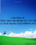 CHƯƠNG II: TƯ TƯỞNG HCM VỀ VẤN ĐỀ DÂN TỘC VÀ CÁCH MẠNG GIẢI PHÓNG DÂN TỘC