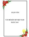 Luận văn: Vấn đề dân số Việt Nam ngày nay