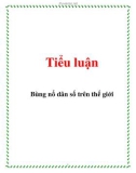 Tiểu luận: Bùng nổ dân số trên thế giới