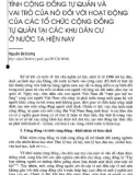 Tính cộng đồng tự quản và vai trò của nó đối với hoạt động của các tổ chức cộng đồng tự quản tại các khu dân cư ở nước ta hiện nay