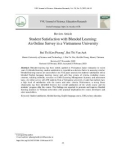 Mức độ hài lòng của sinh viên với học kết hợp: Khảo sát trực tuyến tại một trường đại học Việt Nam