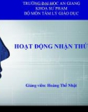 Bài giảng về HOẠT ĐỘNG NHẬN THỨC