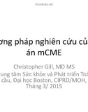 Bài giảng Phương pháp nghiên cứu của Dự án mCME