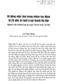 Di động việc làm trong nhóm lao động từ 25 - 34 tuổi ở nội thành Hà Nội