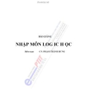 Bài giảng Nhập môn logic học - Phạm Thành Hưng