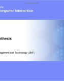 Lecture Human-Computer interaction - Lesson 25: Design synthesis