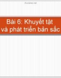 Bài giảng Công tác xã hội với người khuyết tật: Bài 6 - Trần Văn Kham