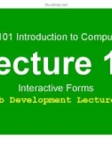 Lecture Introduction to computing - Lesson 12: Interactive forms