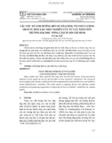 Các yếu tố ảnh hưởng đến sự hài lòng về chất lượng dịch vụ đào tạo: một nghiên cứu từ cựu sinh viên trường Đại học Nông Lâm tp Hồ Chí Minh