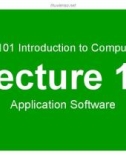 Lecture Introduction to computing - Lesson 13: Application software