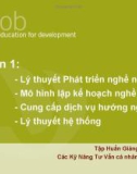 Bài giảng Tập huấn giảng viên nòng cốt: Các kỹ năng tư vấn cá nhân về nghề nghiệp