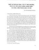 Thiết kế bài dạy học Vật lý theo hướng tích cực hóa hoạt động nhận thức của học sinh trung học sơ sở