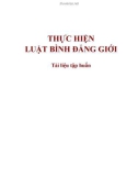 Thực hiện Luật Bình đẳng giới (Tập 1): Tài liệu tập huấn về Thực hiện Luật Bình đẳng giới