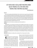 Kỹ năng đọc sách, một phương diện quan trọng của văn hóa đọc trong nhà trường đại học