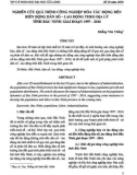 Nghiên cứu quá trình công nghiệp hoá tác động đến biến động dân số - lao động theo địa lý tỉnh Bắc Ninh giai đoạn 1997-2016