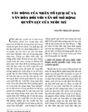 Tác động của nhân tố lịch sử và văn hóa đối với vấn đề mở rộng quyền lực của nước Mỹ