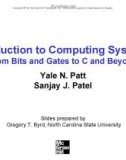 Lecture Introduction to computing systems (2/e): Chapter 1 - Yale N. Patt, Sanjay J. Patel