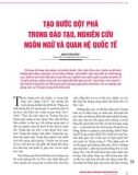 Tạo bước đột phá trong đào tạo, nghiên cứu ngôn ngữ và quan hệ quốc tế