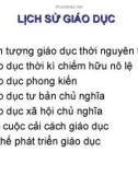 Lịch sử giáo dục - Bài giảng