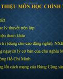 Bài giảng Chính trị - Bài 1: Khái quát về chủ nghĩa Mác - Lênin