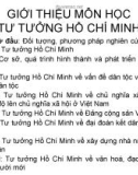 Bài giảng Tư tưởng Hồ Chí Minh: Chương mở đầu - Nguyễn Hải Ngọc